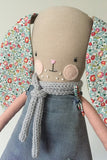 TillyBob Bunny - Blue dress with Liberty Print detailing