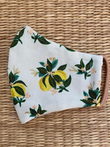 Rifle Paper Co. - Lemon Blossom - Adult Cotton Face Mask