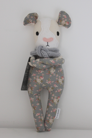 Harriet Hamster - soft grey floral